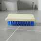 Hard bristle cleaning brush designed for tough stains on floors and clothing