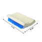 Size comparison showing compact wooden handle hard bristle cleaning brush