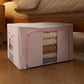 Stackable fabric clothes storage box for wardrobe organization