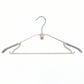 Space-saving plastic hangers for closet organization