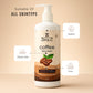 Coffee Face Wash bottle displayed with coffee plant leaves symbolizing natural ingredients