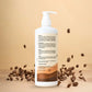 Application of Zequz Coffee Face Wash gel on hand to cleanse and exfoliate