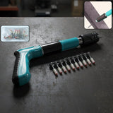 Manual wall nail gun with steel nails for concrete surface fastening