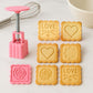 Square shaped cookie biscuit stamp molds with love and rose patterns