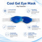 Blue cooling gel eye mask for relaxation and stress relief