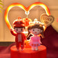 Romantic couple figurine decorative resin showpiece with hand-painted detail