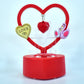 Top view of heart-shaped decorative love showpiece vibrant in red color
