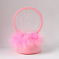 Romantic Round Love Couple Decorative Art Showpiece with soft pink base
