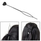 Hair clip set featuring stylish black heart-shaped pins