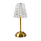 Modern crystal table lamp enhancing office desk decor with LED lighting