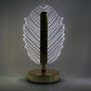 Elegant leaf design crystal table lamp with warm glow LED