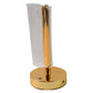 Elegant golden base crystal table lamp creating ambient lighting