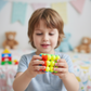Detailed view of the colorful balls in the Speed Ball Cube Toy