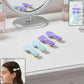 Spoon and spatula shaped decorative hair clip set for girls