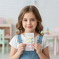 Decorative pastel mini hair clips featuring fork shape
