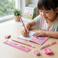 Essential pink school supplies pack for young children