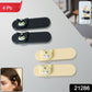 Close-up of snap hair clips featuring playful cartoon characters