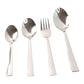 Close-up of polished finish on stainless steel cutlery