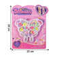 Neatly arranged colourful beads in butterfly-shaped organizer tray
