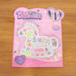 Children's creative beadwork kit including alphabet and flower beads with string