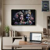 Decorative Radha Krishna wall art framed for home or temple decor