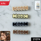 Close-up of elegant decorative snap hair clips with smooth finish