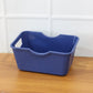 Lightweight plastic storage basket organizer with smooth edges