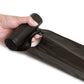 Black garbage bag (17x19 inches) highlighting its eco-friendly attributes.
