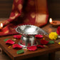Diya and incense combo stand made of polished stainless steel