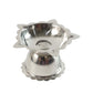 Polished metal sunflower diya stand ideal for daily pooja use