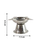 Traditional sunflower oil lamp holder in stainless steel for home mandir