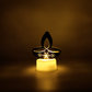 LED tealight candles shaped like traditional golden diyas