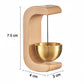 Size comparison showing Zen meditation bell and stand