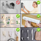 Clear adhesive mounting tape on wall