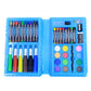 Art and craft box with colorful drawing and painting materials for kids