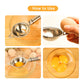 Top view of stainless steel egg separator for kitchen meal prep