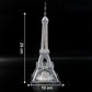 Eiffel Tower shaped LED decorative light illuminating vibrant colors