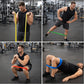 Workout resistance bands set for muscles toning and flexibility