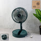 Front view of compact foldable mini USB desk fan in matte finish