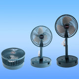 Foldable Mini USB Desk Fan with adjustable angle and quiet motor on white background