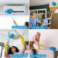 Extendable microfiber cleaning duster with soft round head for effective dust removal