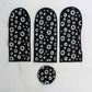 Complete 4-piece set of ceiling fan blade and motor dust covers