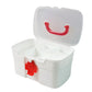 Organivo First Aid Box featuring a prominent red cross symbol for easy identification.
