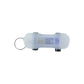 Mini skateboard shape LED keychain attached to keys