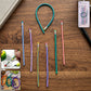 7 multicolored swirl design pencils with erasers