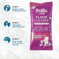 Lavender floor cleaner sachet dissolving instantly in water