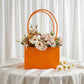 Close-up of flower bag handle detail