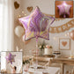 Colorful star marble foil balloon for party decoration