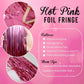 Close-up of reflective shimmering foil strands of a party fringe curtain.