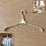 Foldable plastic clothes hanger, space-saving travel closet essential